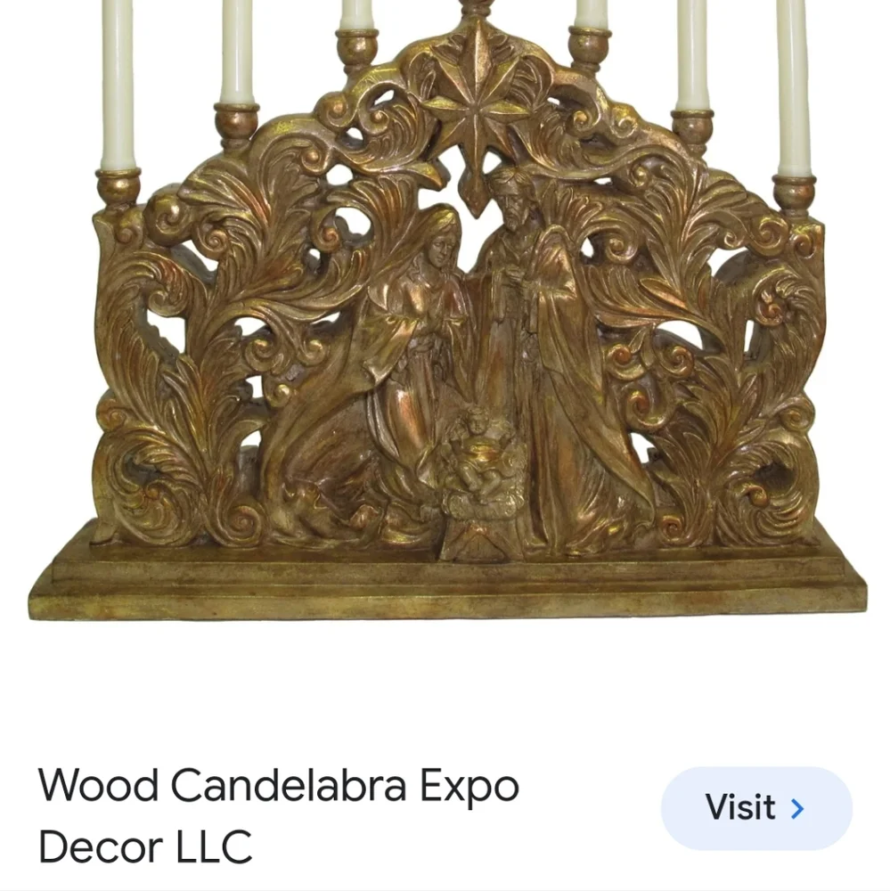 Gold Candlestick - Picture 6 of 10
